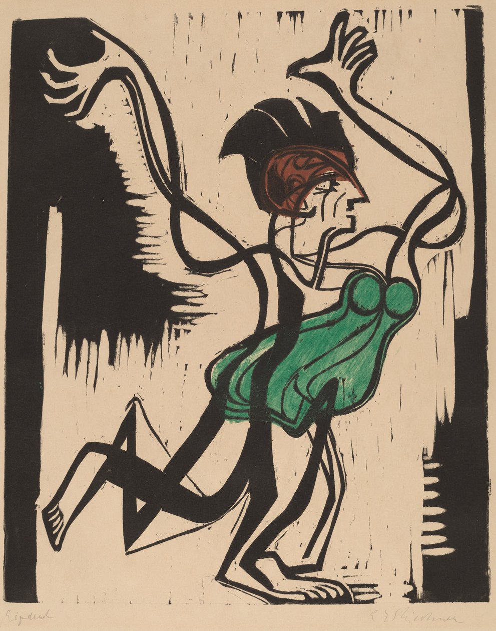 Palucca, 1930 door Ernst Ludwig Kirchner