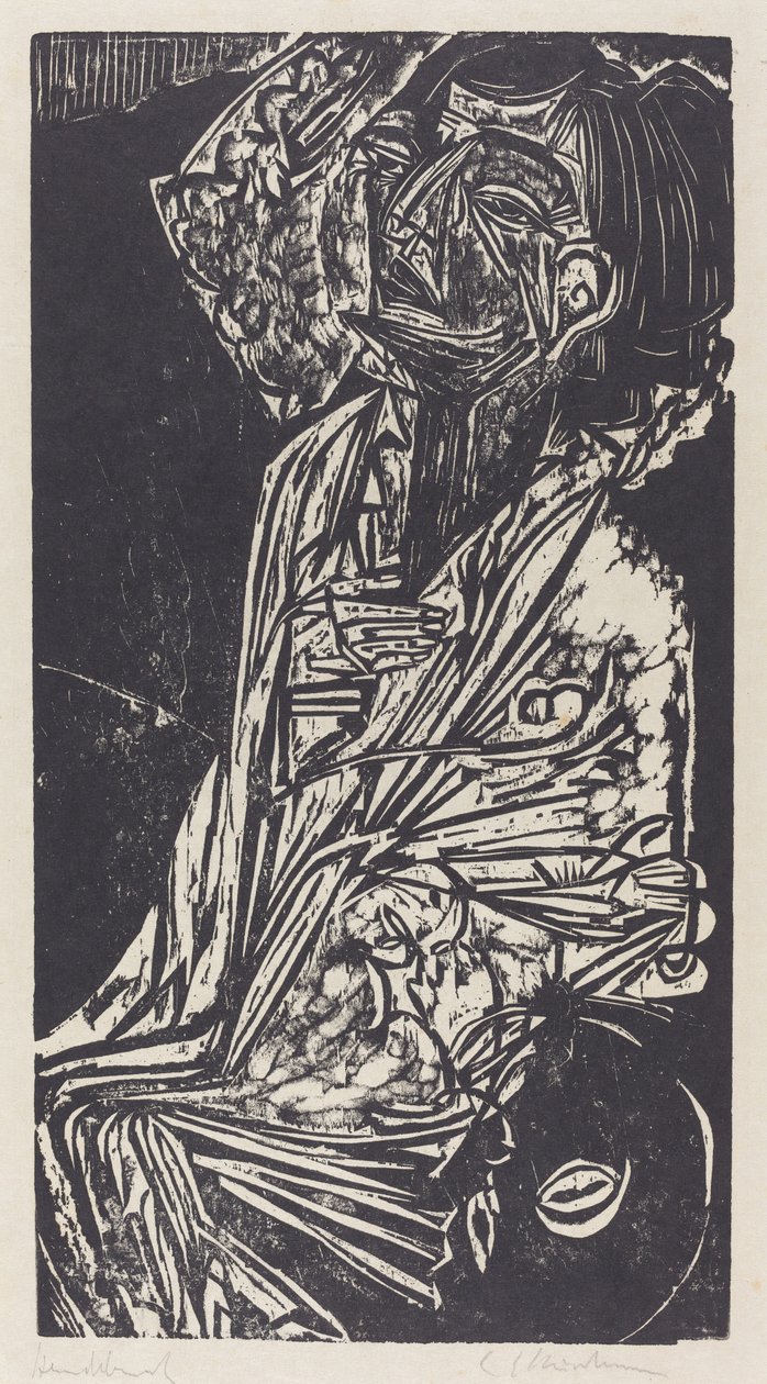 De vrouw van professor Goldstein, 1916 door Ernst Ludwig Kirchner