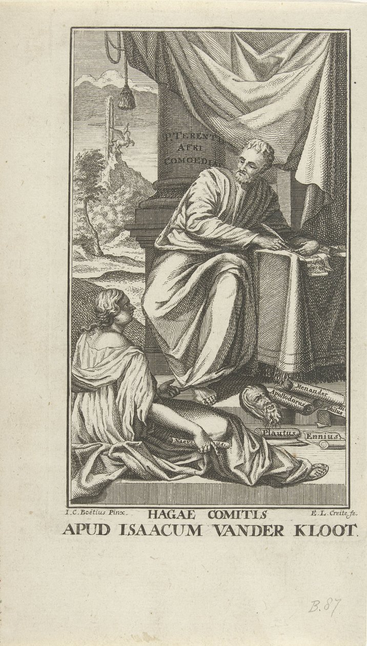 Titelpagina voor Comedia voor Terentius door Ernst Ludwig Creite