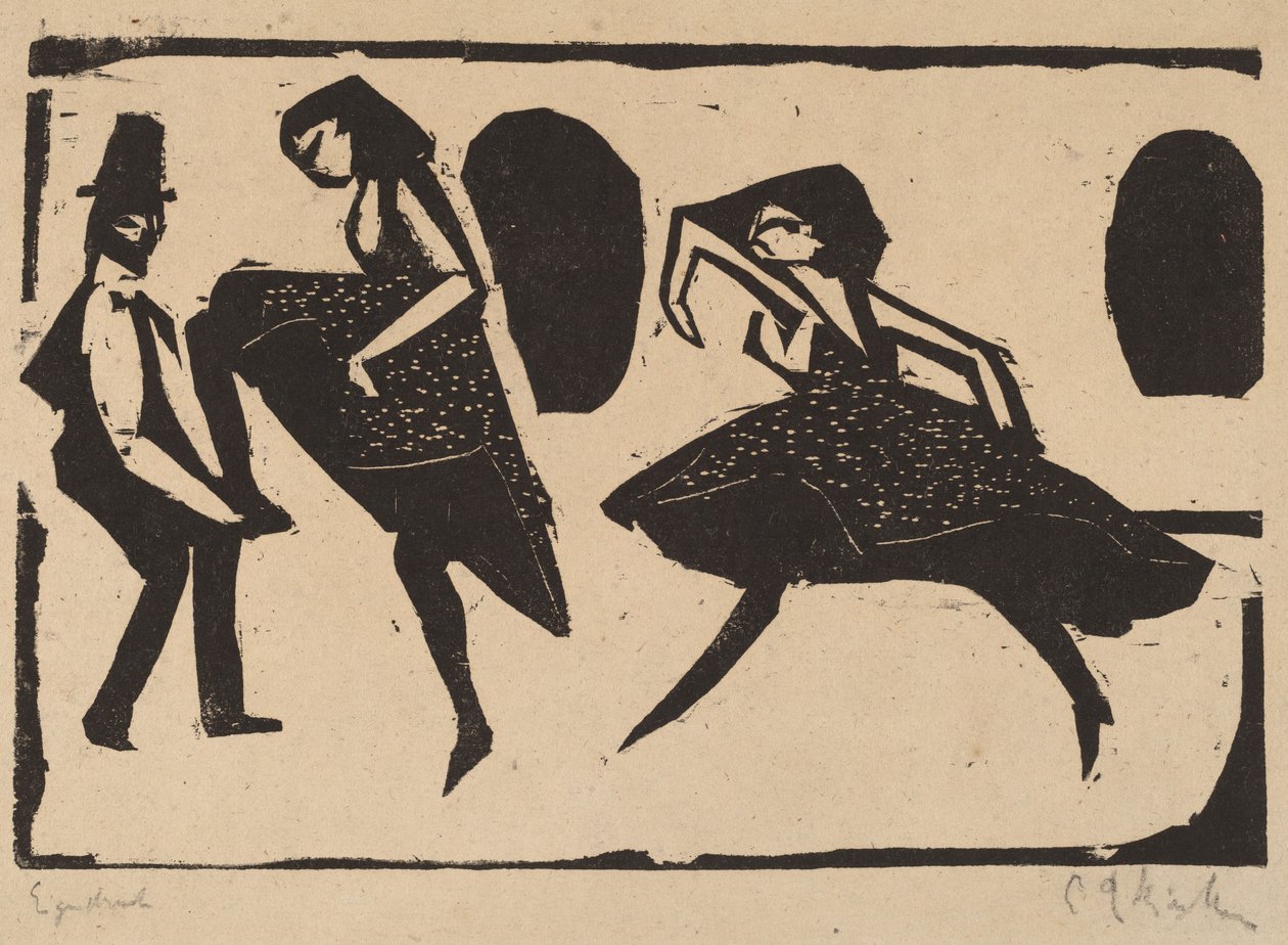 Acrobatische dans door Ernst Ludwig Kirchner