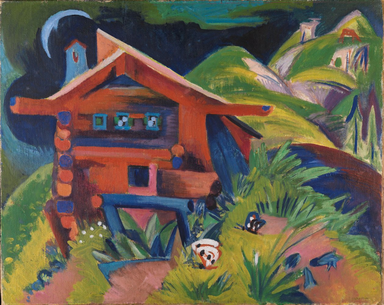 Alpenhut door Ernst Ludwig Kirchner