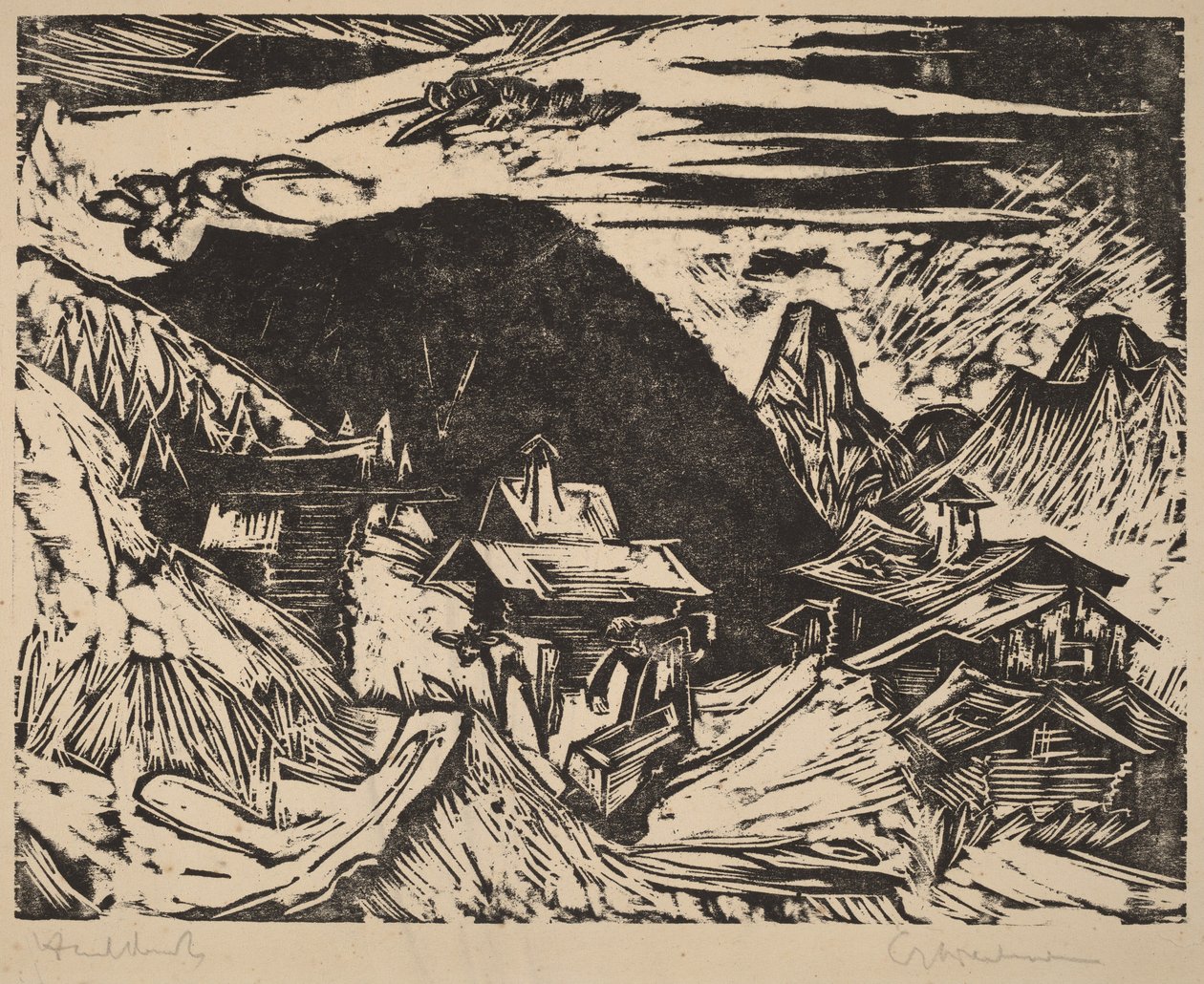 Alpenweide door Ernst Ludwig Kirchner