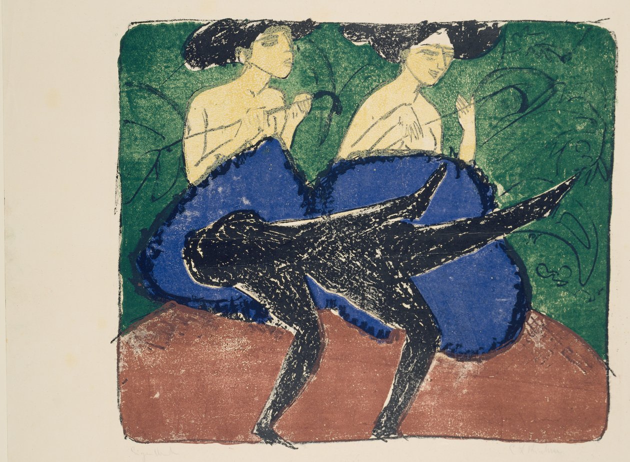 Amerikaanse meisjes door Ernst Ludwig Kirchner