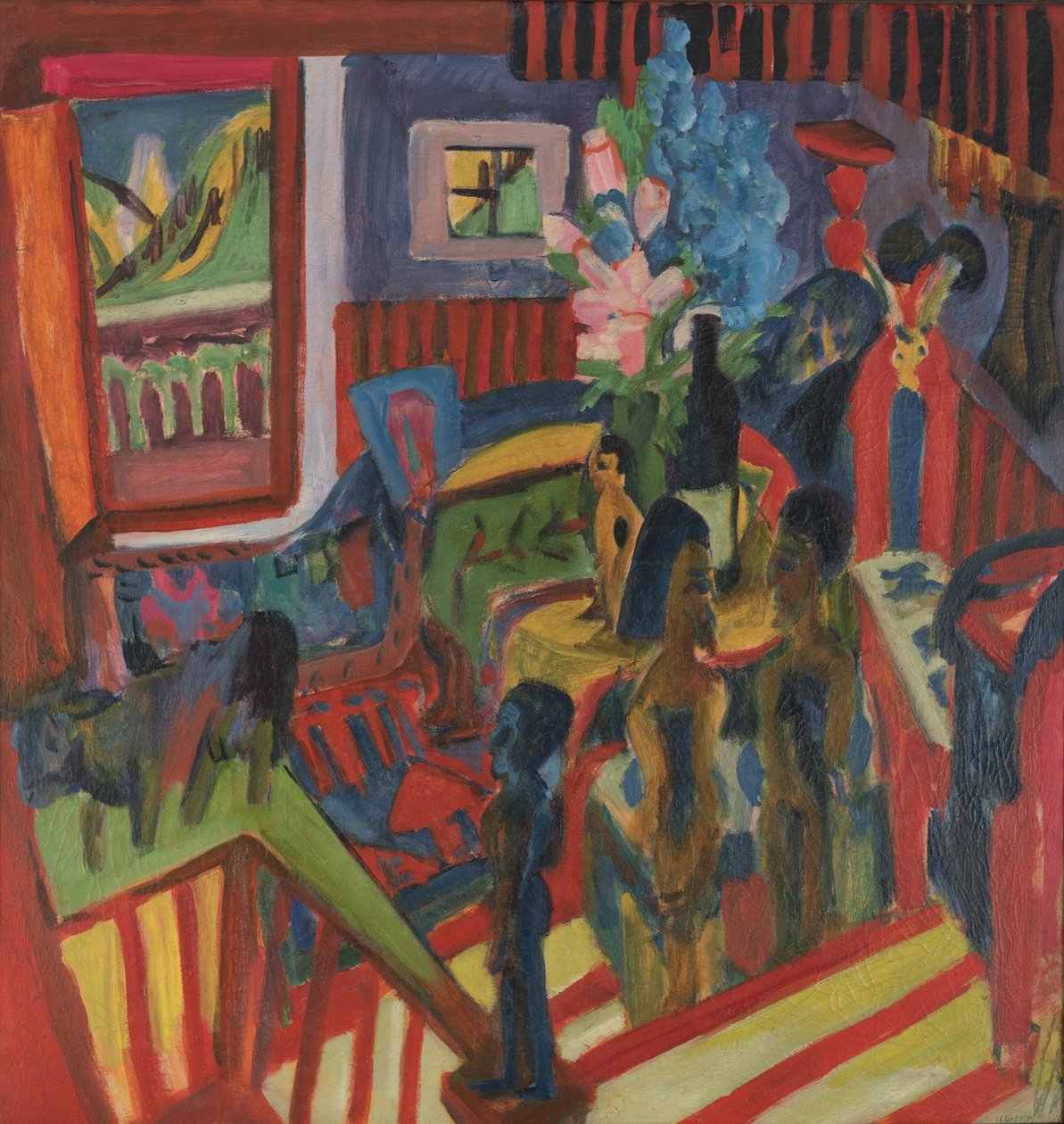 Atelierhoekje door Ernst Ludwig Kirchner