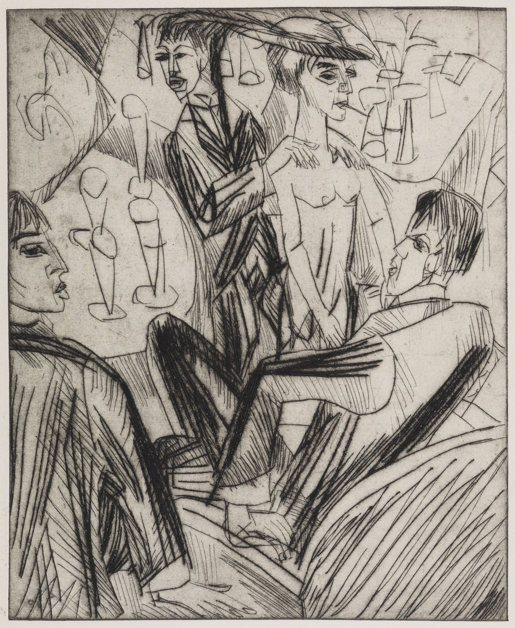 Bartanz door Ernst Ludwig Kirchner