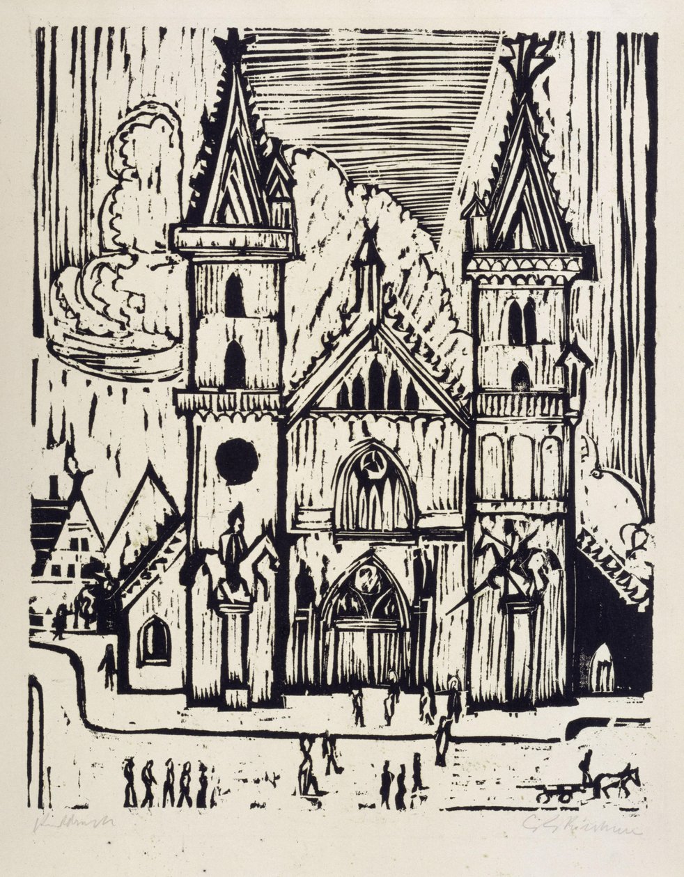 Munster van Bazel door Ernst Ludwig Kirchner