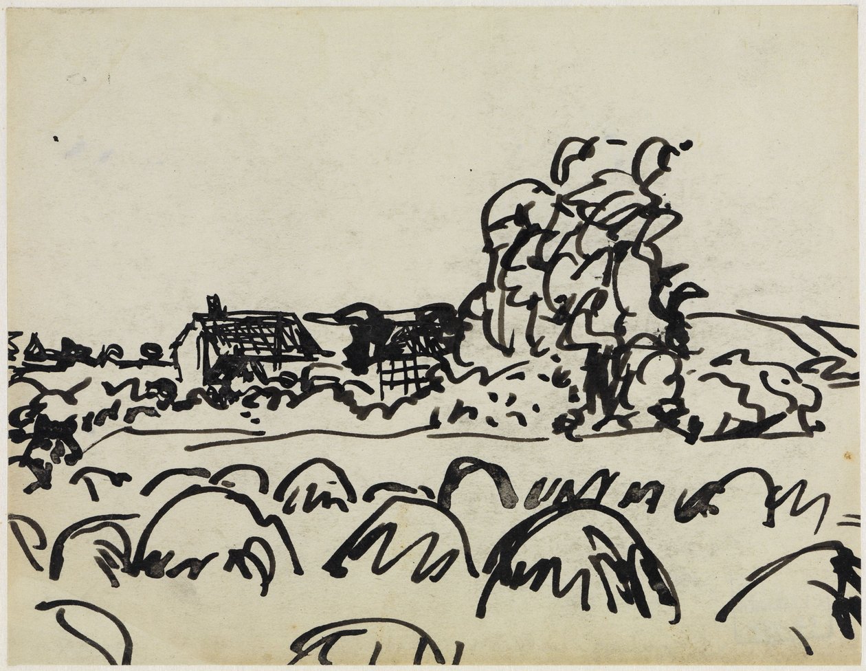 Boerderij op Fehmarn door Ernst Ludwig Kirchner