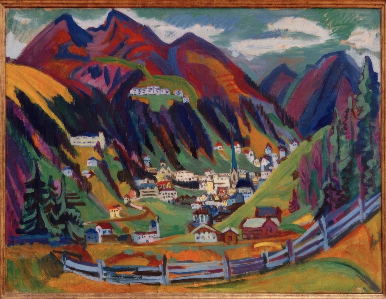 Uitzicht op Davos door Ernst Ludwig Kirchner