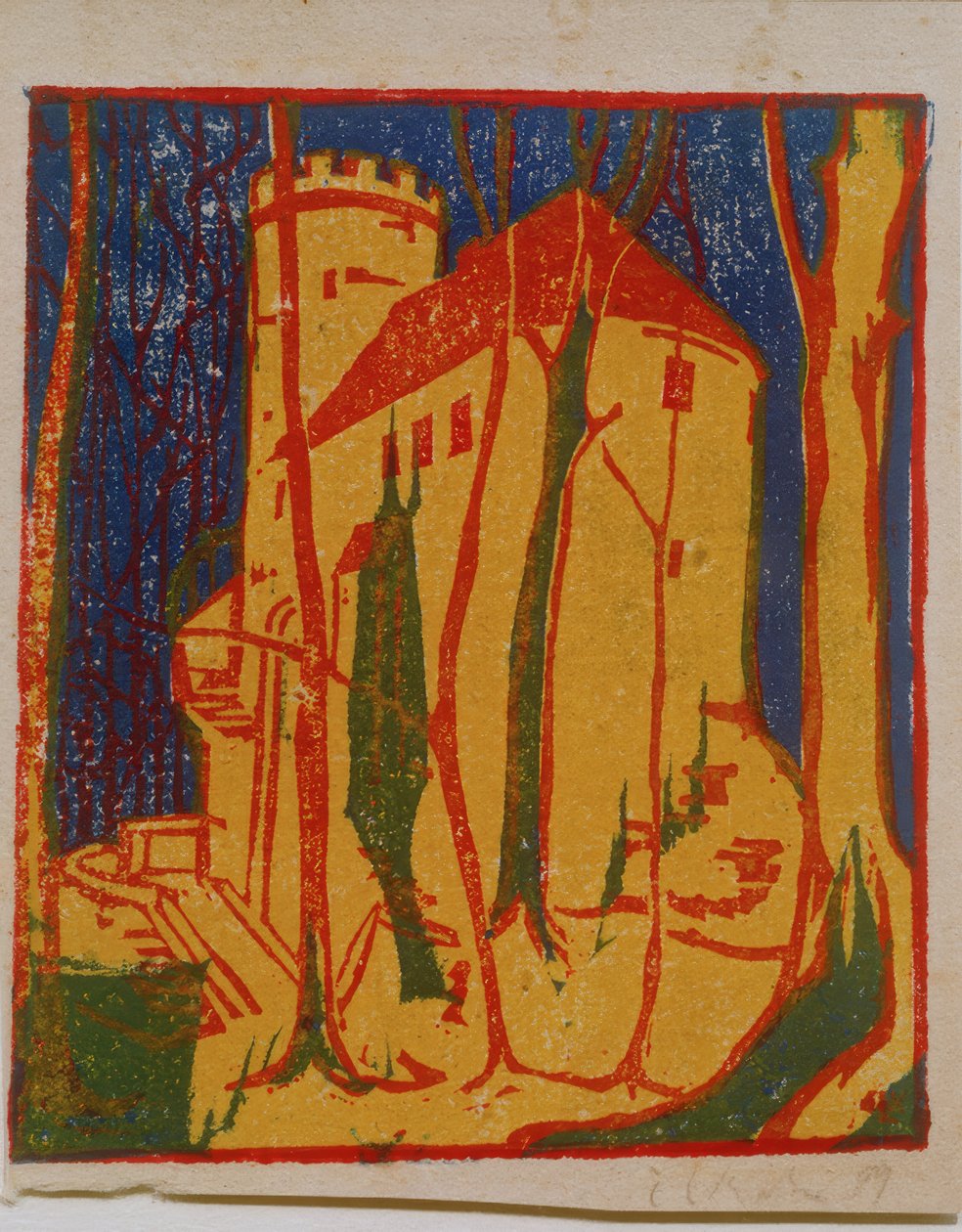 Kasteel Rabenstein door Ernst Ludwig Kirchner