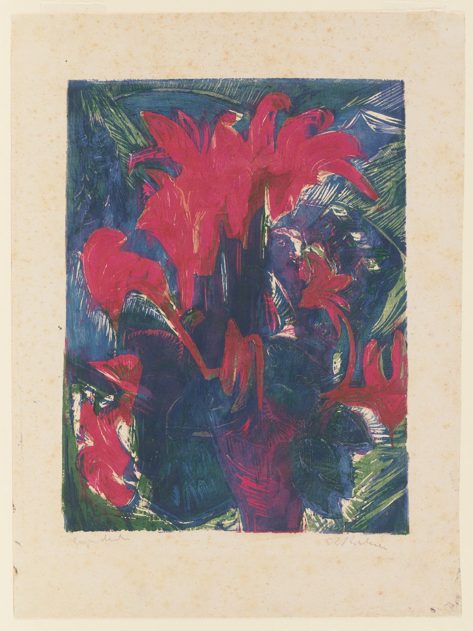 Cyclamen door Ernst Ludwig Kirchner