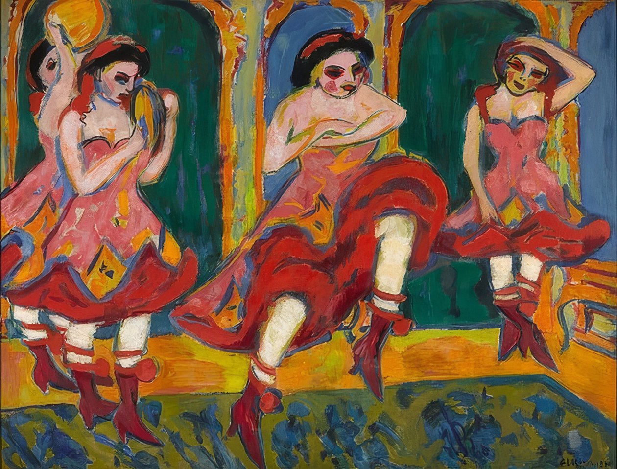 Czardas-danseressen door Ernst Ludwig Kirchner