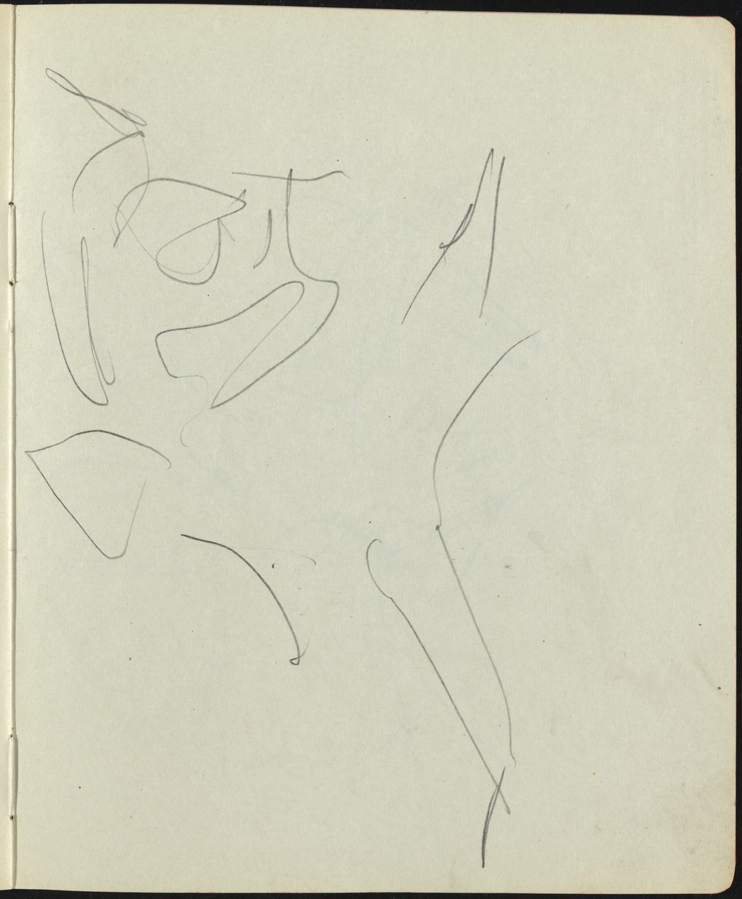 Dansers en artiesten (pagina uit een schetsboek) door Ernst Ludwig Kirchner