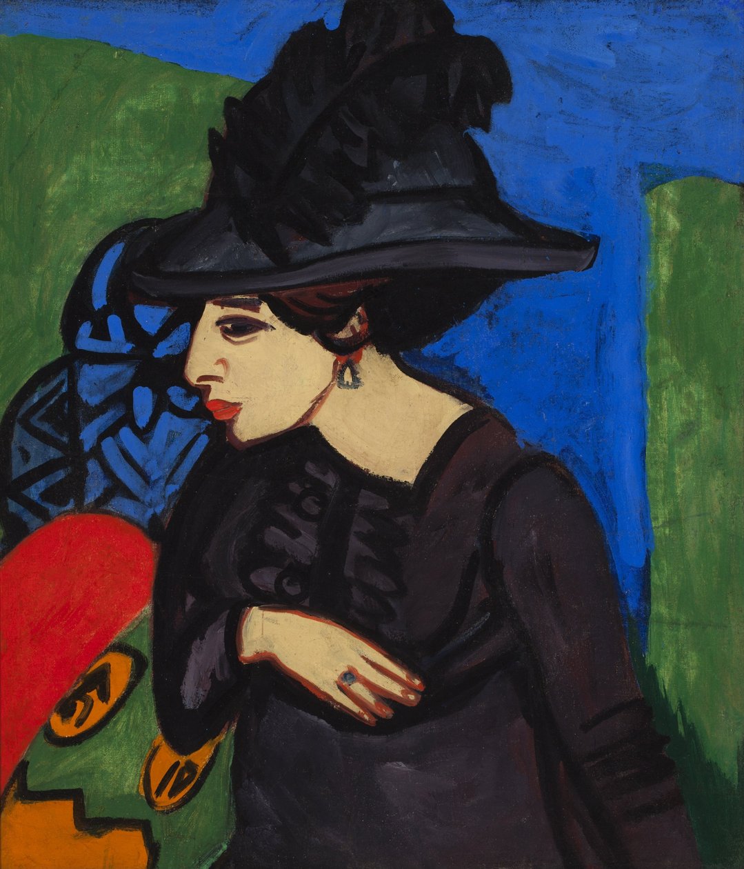 Dodo met een verenhoed door Ernst Ludwig Kirchner