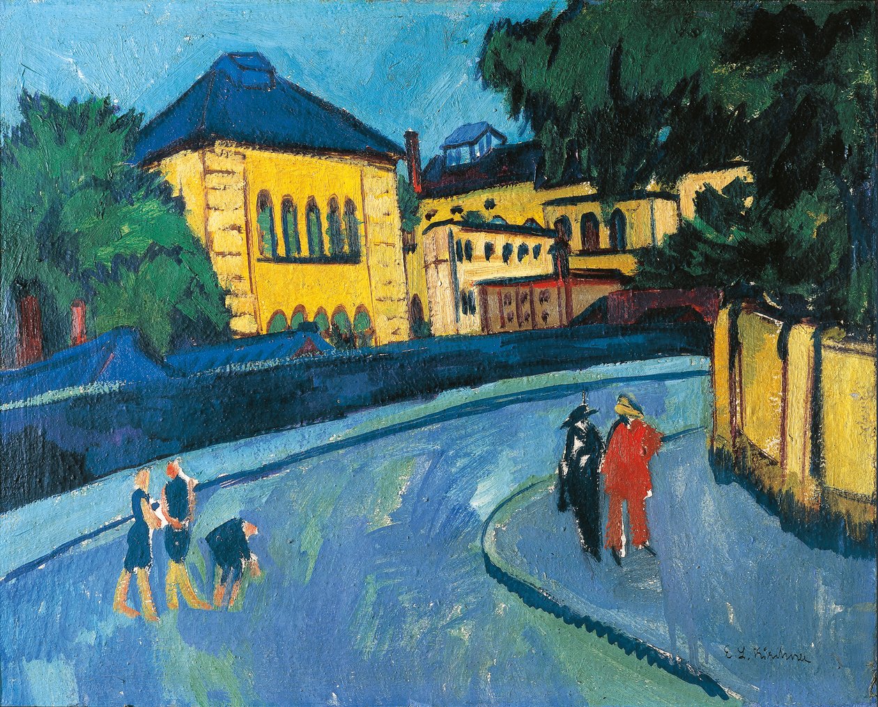 Dresden, Friedrichstadt door Ernst Ludwig Kirchner