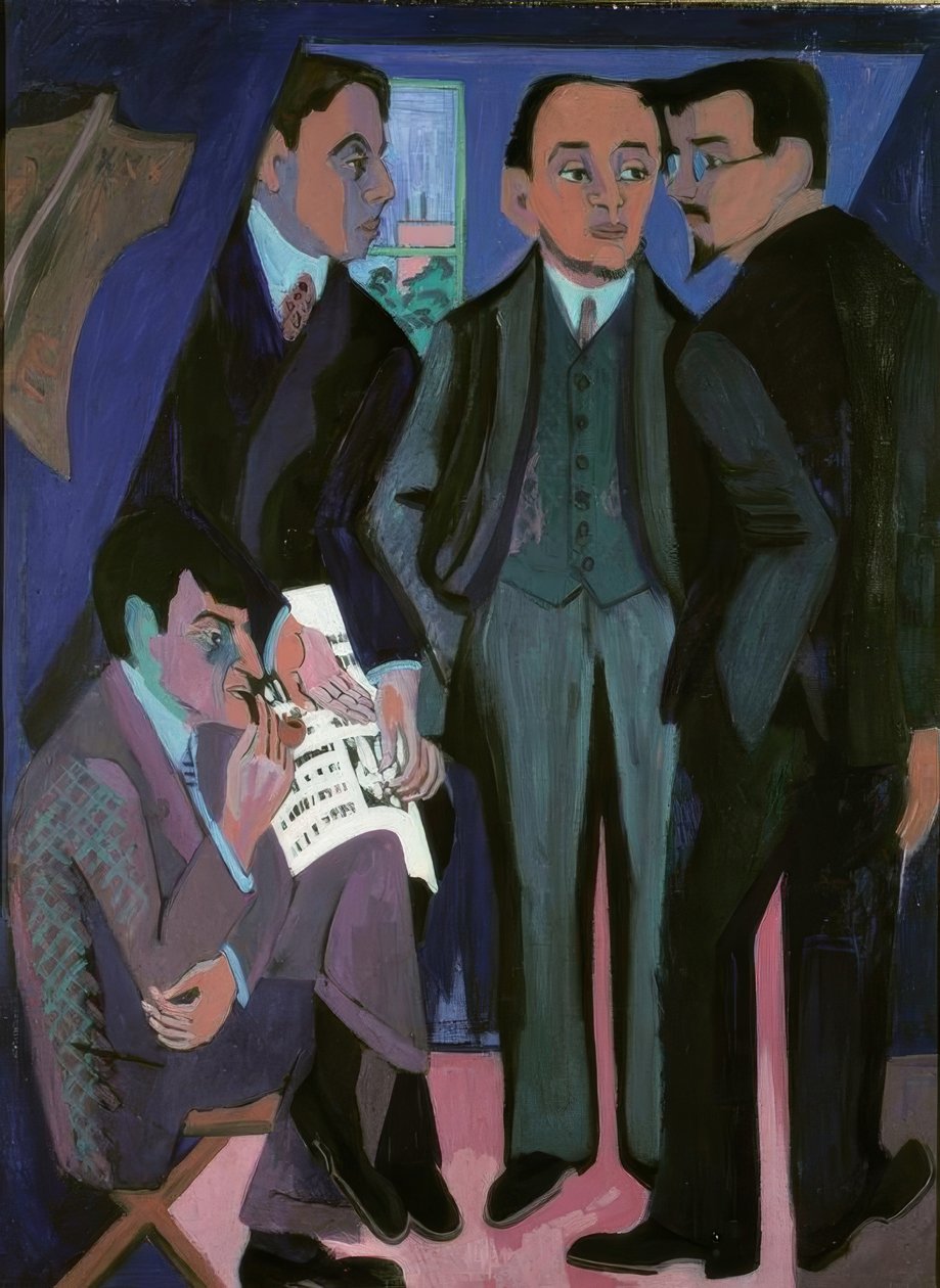 Een kunstenaarsgemeenschap door Ernst Ludwig Kirchner