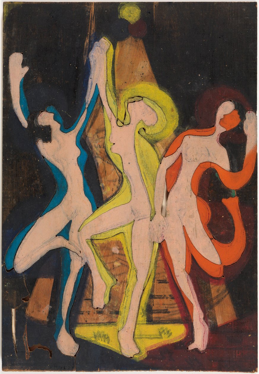 Kleuren dans, Kleurenstok II door Ernst Ludwig Kirchner