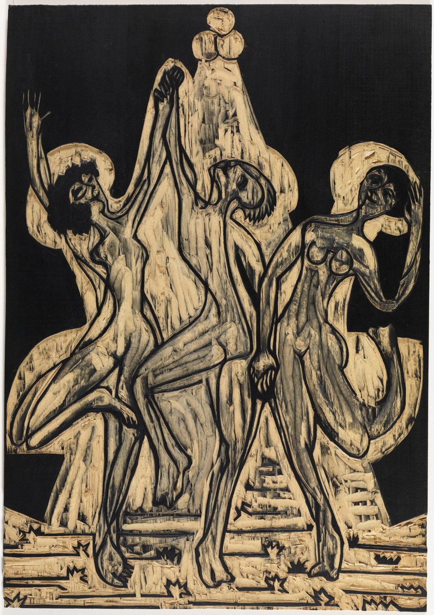 Kleuren dans, tekenblok door Ernst Ludwig Kirchner