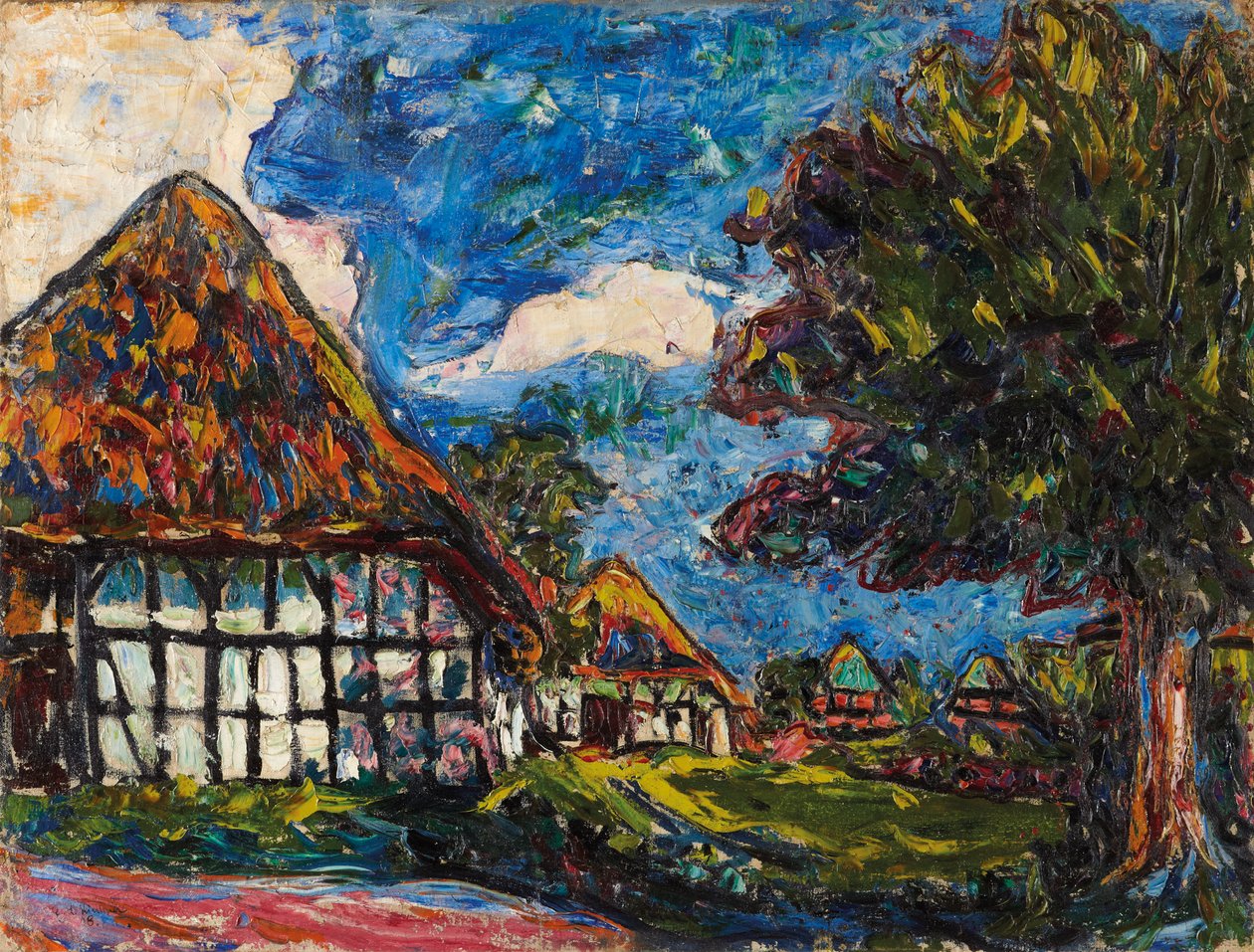 Fehmarn Houses door Ernst Ludwig Kirchner
