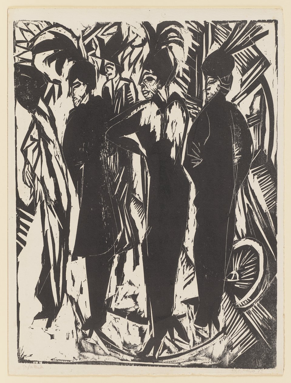 Vijf cocottes door Ernst Ludwig Kirchner