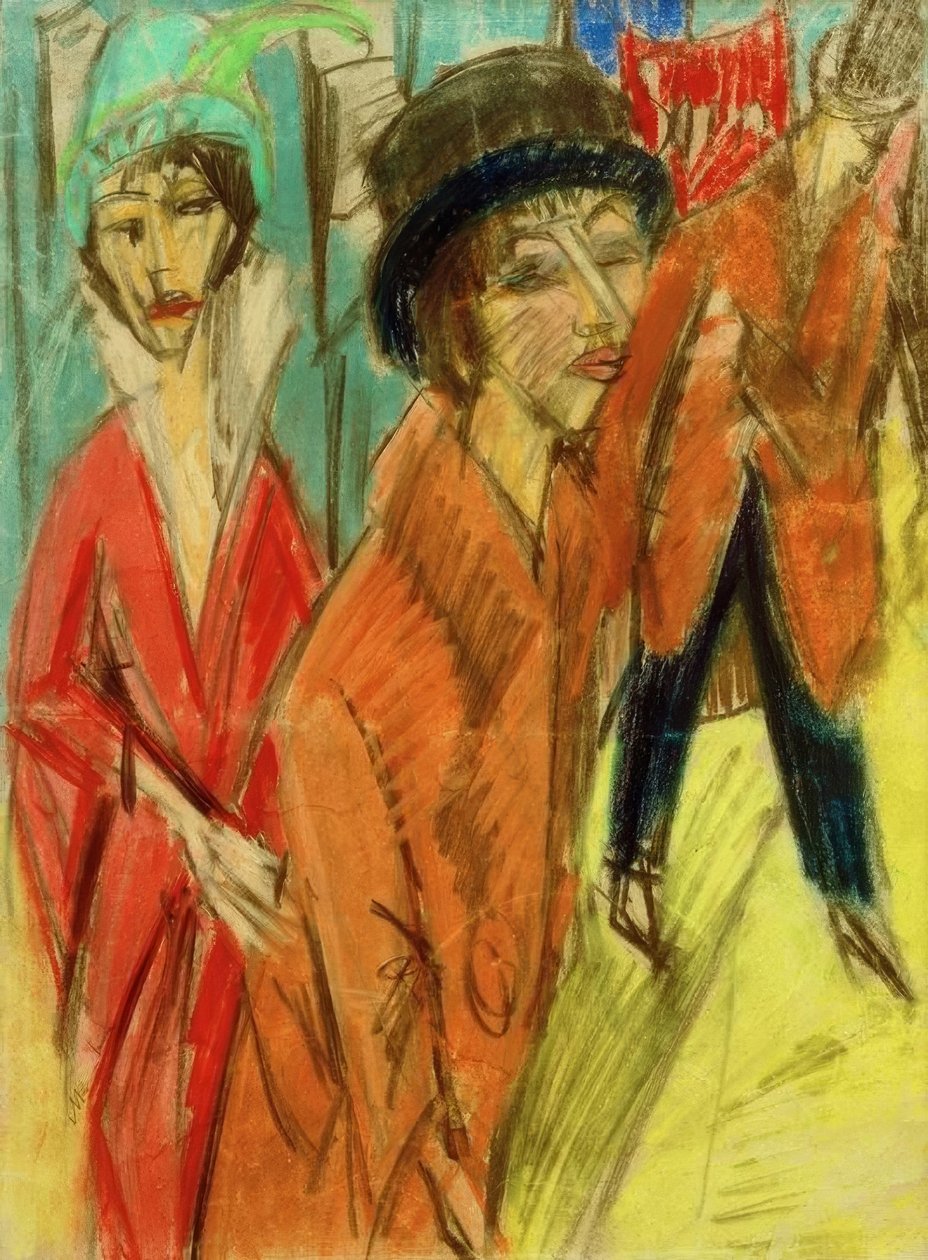 Vrouwen op de Straat door Ernst Ludwig Kirchner