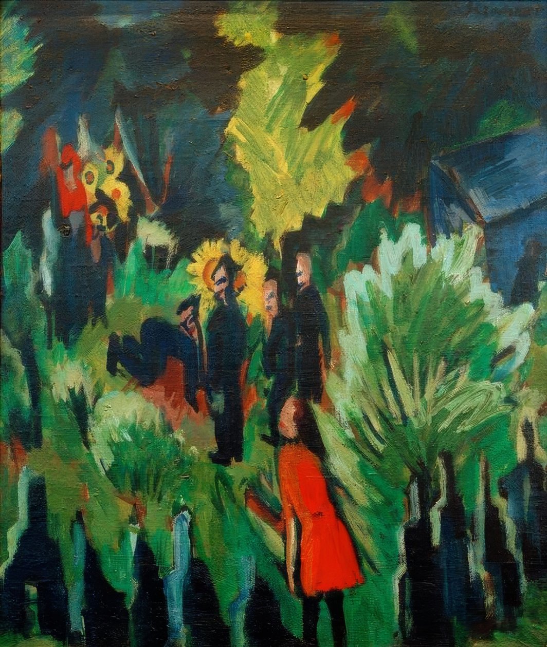 Tuin Graef in Jena door Ernst Ludwig Kirchner