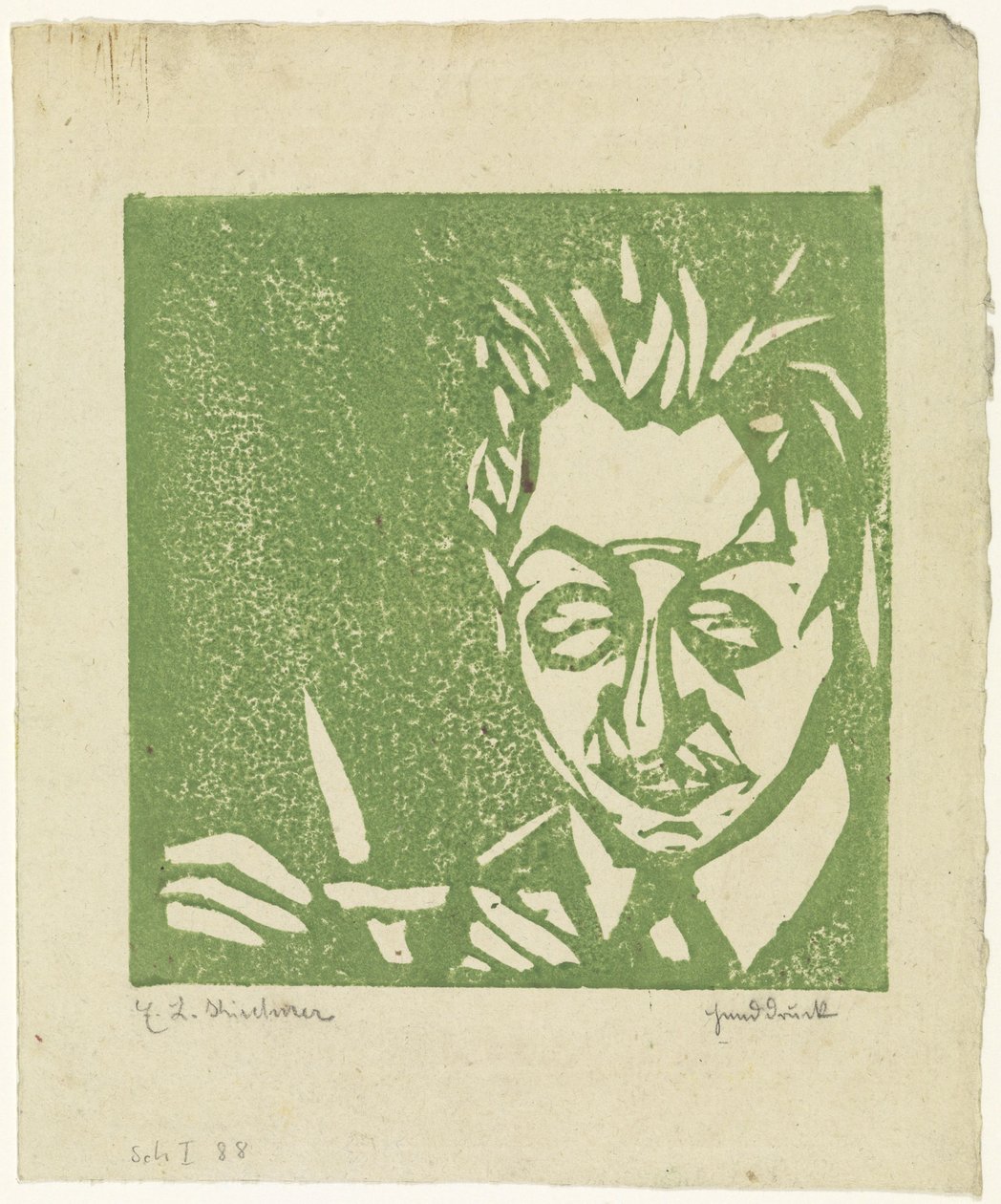 Glasblazer (Walter Kirchner) door Ernst Ludwig Kirchner