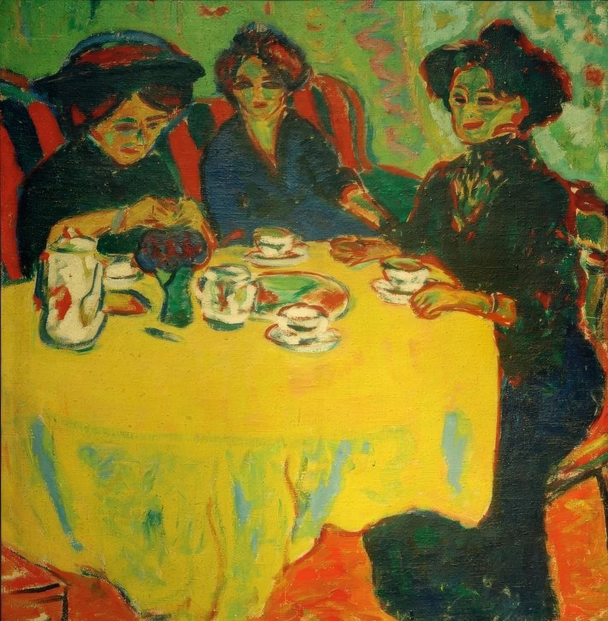 Koffietafel door Ernst Ludwig Kirchner