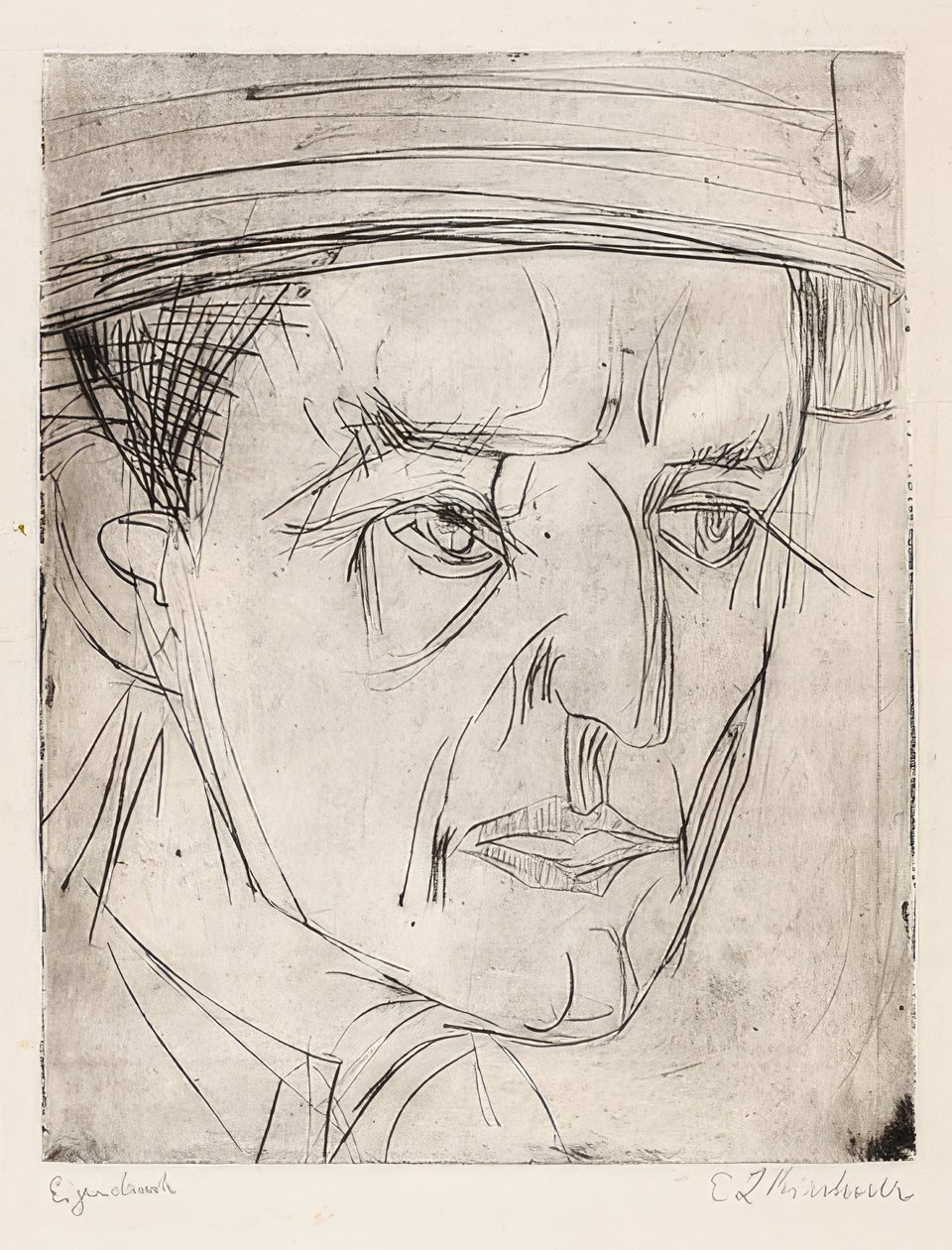 Hoofd Dr. Grisebach door Ernst Ludwig Kirchner