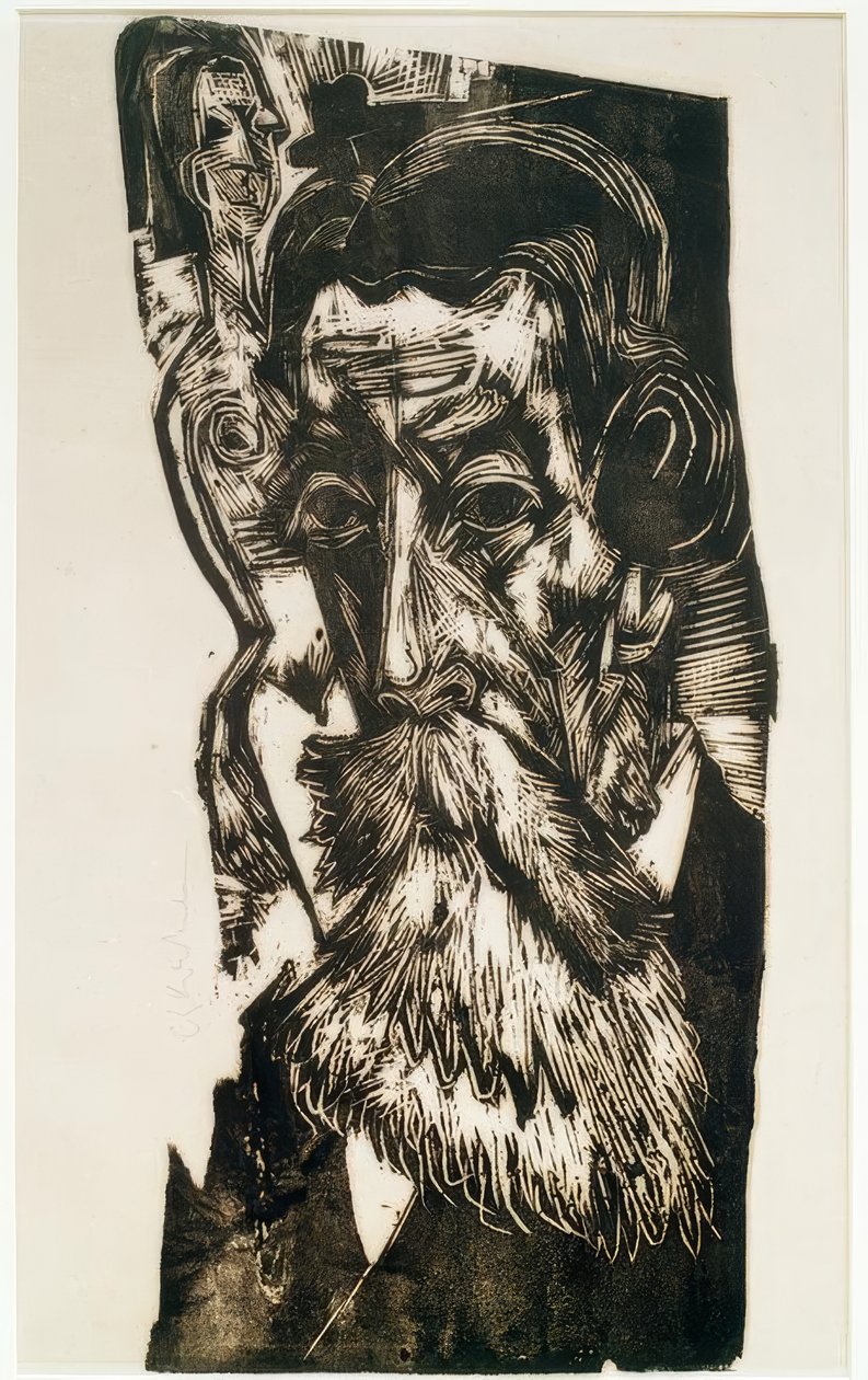 Hoofd van Ludwig Schames door Ernst Ludwig Kirchner