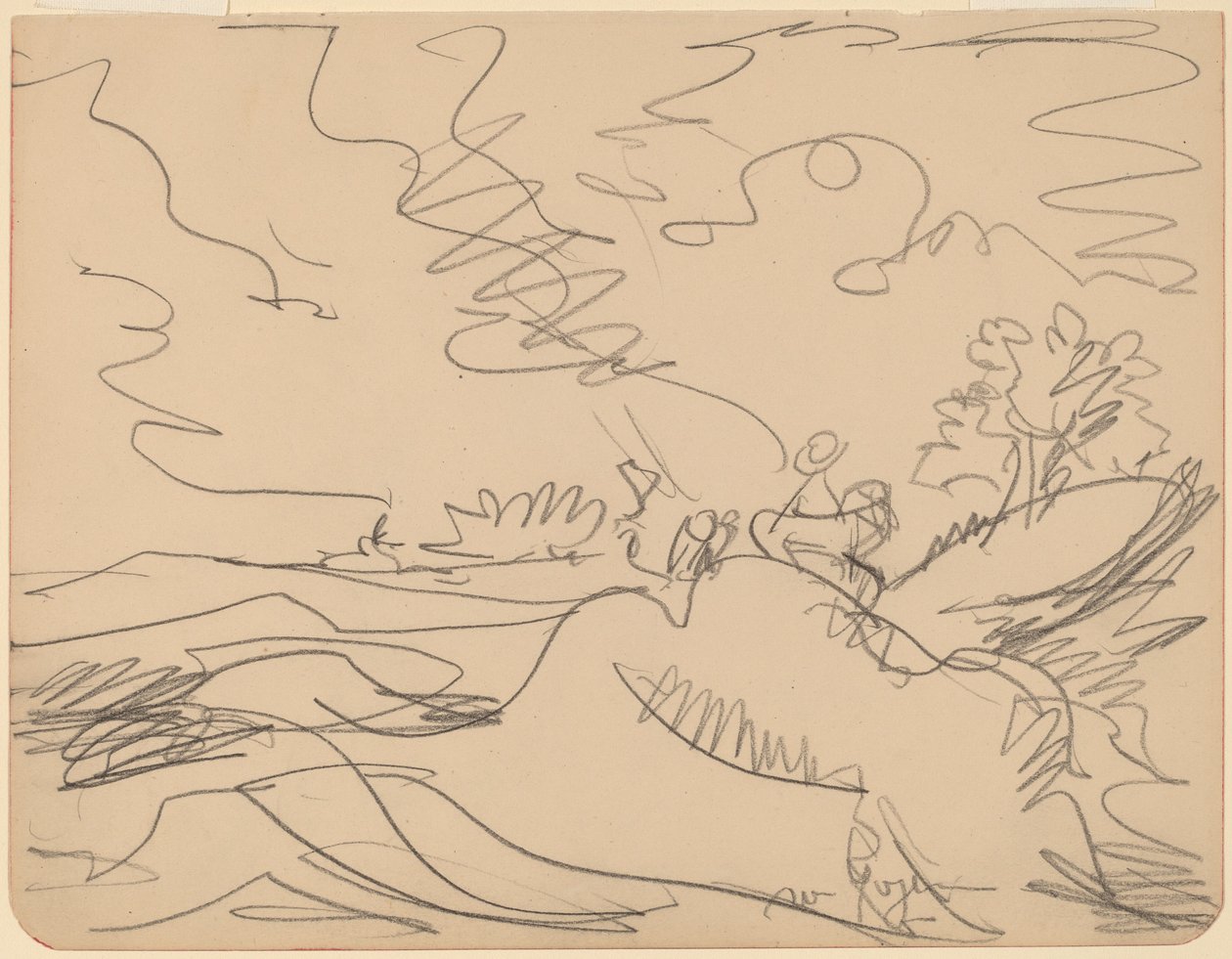 Landschap in de Taunus door Ernst Ludwig Kirchner