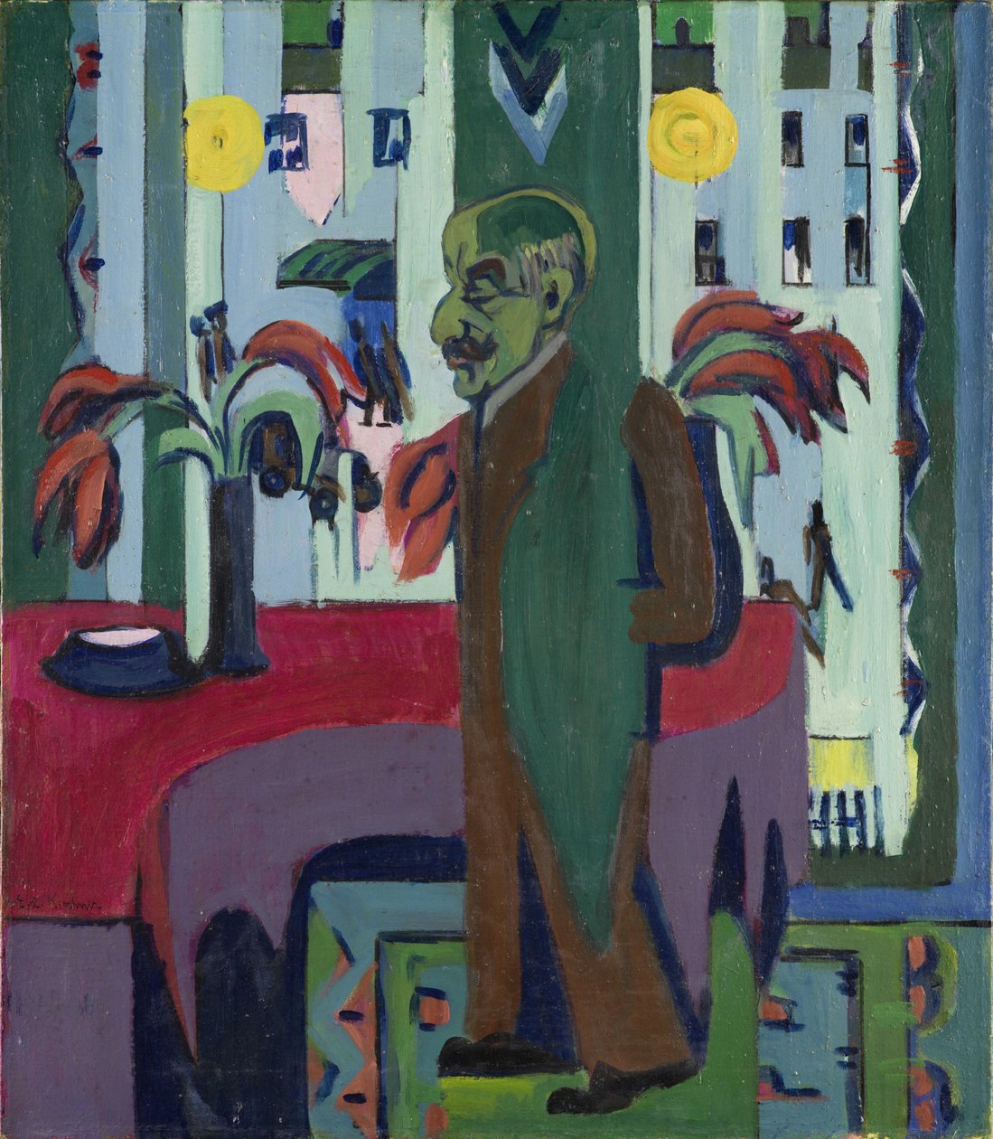 Max Liebermann in zijn atelier door Ernst Ludwig Kirchner