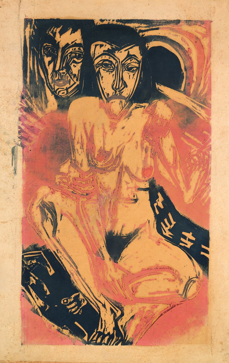 Melancholisch meisje door Ernst Ludwig Kirchner
