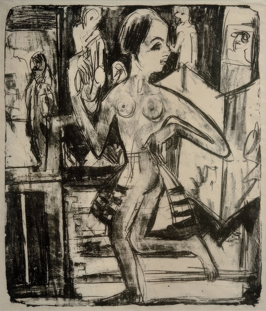 Naaktdanseres door Ernst Ludwig Kirchner