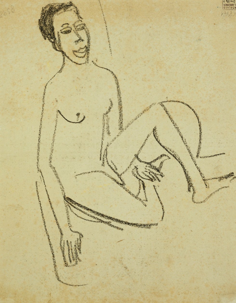 Naakte jongen door Ernst Ludwig Kirchner