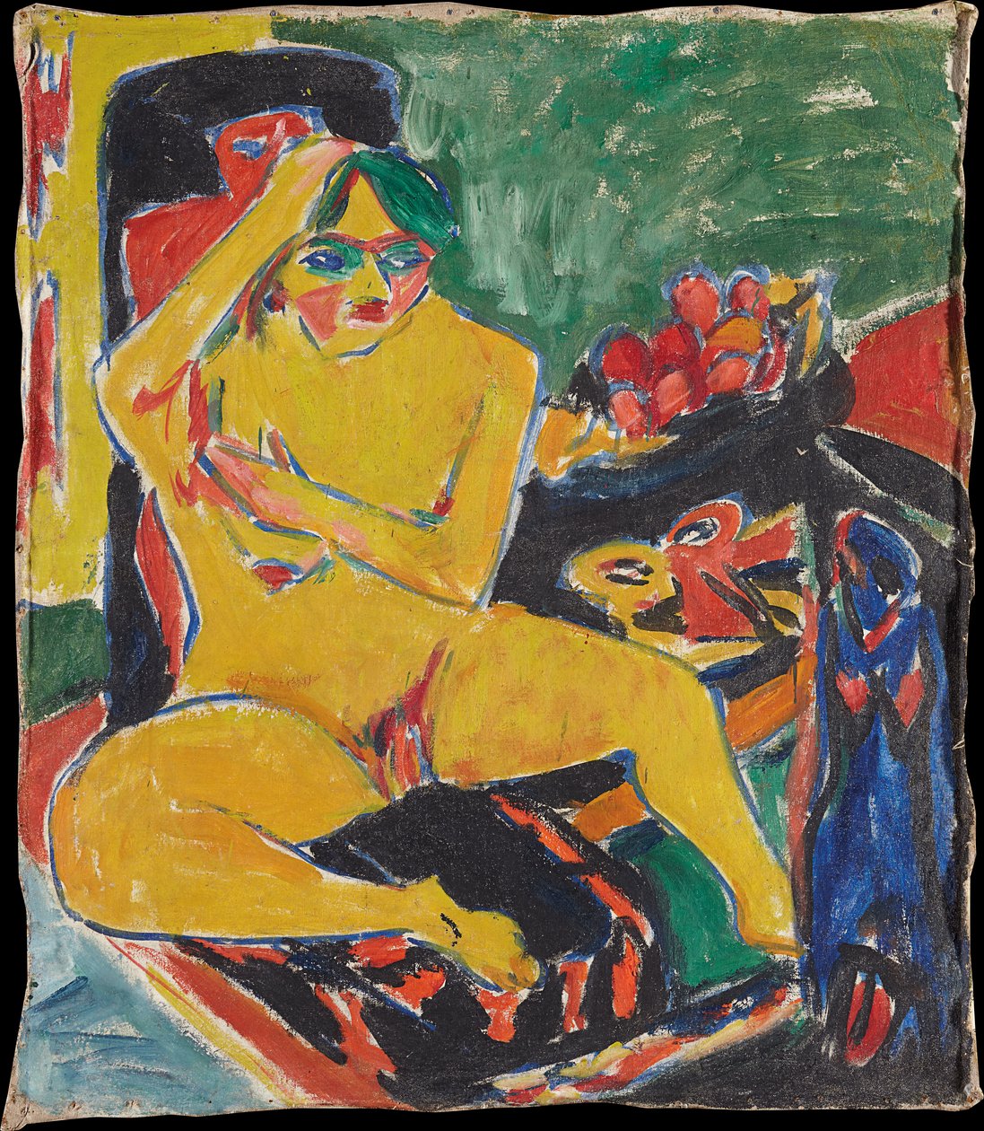 Naakt in de studio door Ernst Ludwig Kirchner
