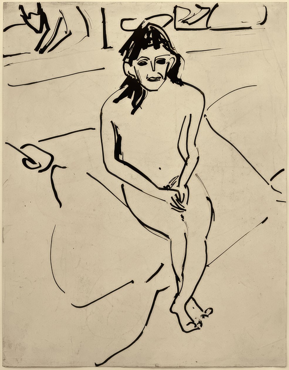 Zonder Titel (Marcella) door Ernst Ludwig Kirchner