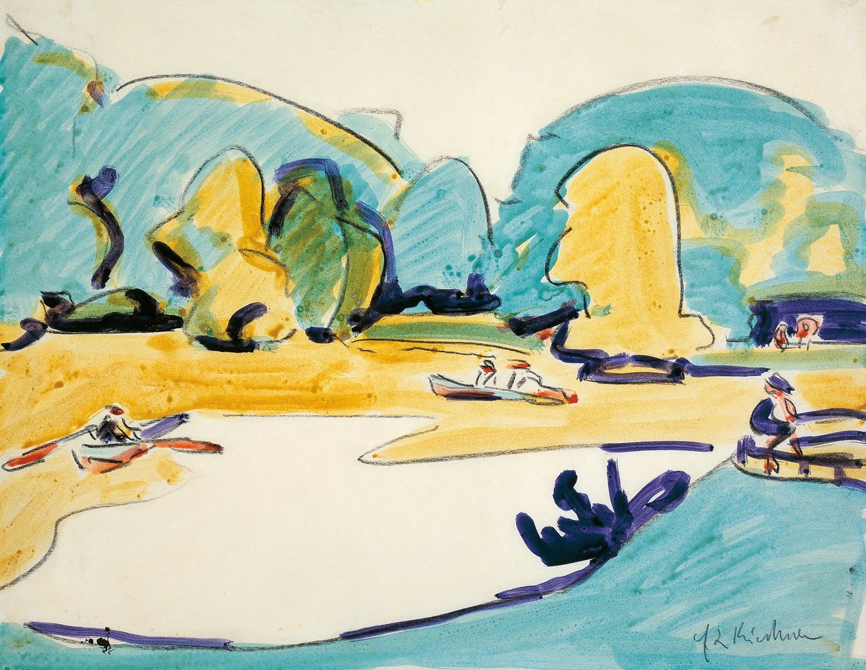 Park in Dresden door Ernst Ludwig Kirchner
