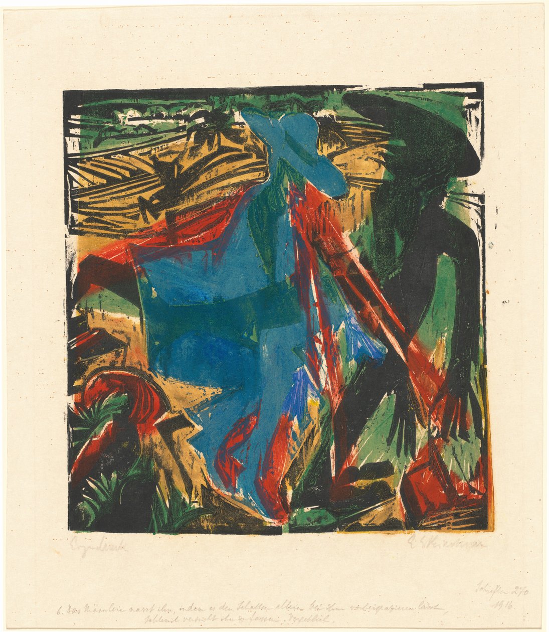 Peter Schlemihls wonderbaarlijke verhaal: Schlemihls ontmoeting met zijn schaduw door Ernst Ludwig Kirchner