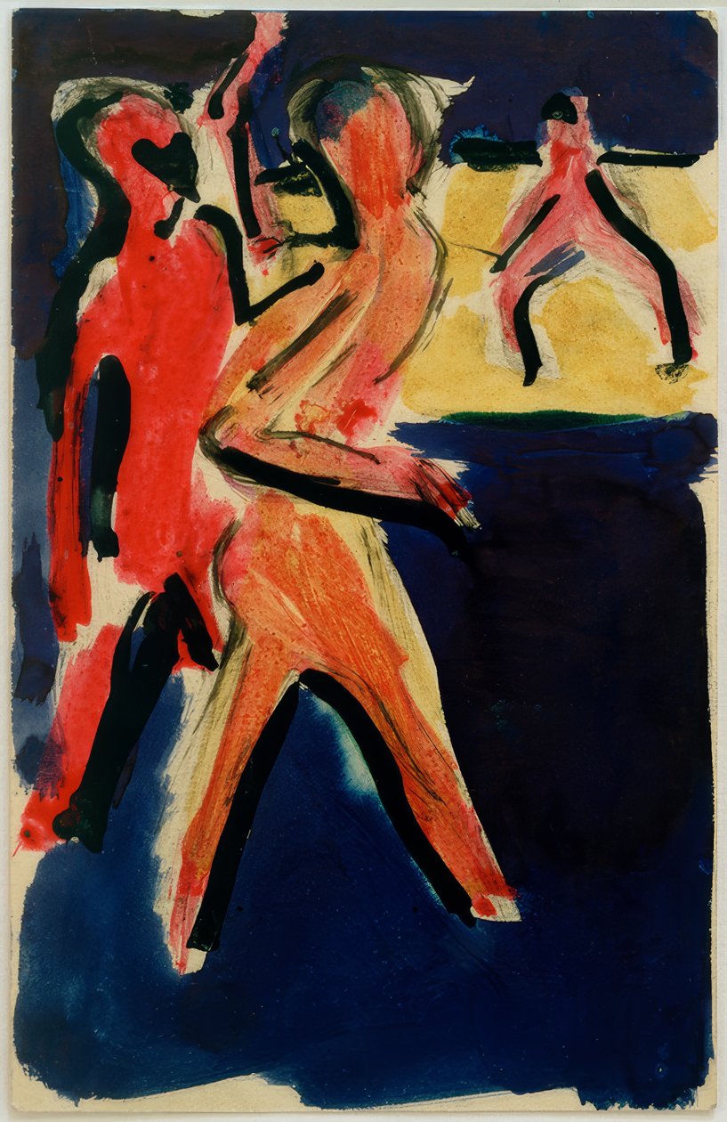 Ansichtkaart aan Erich Heckel van 23 door Ernst Ludwig Kirchner