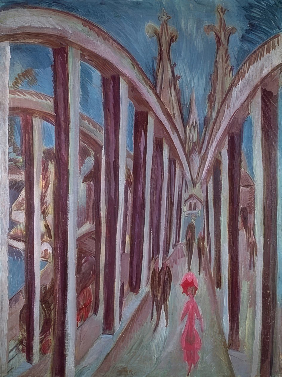 Rijnbrug bij Keulen door Ernst Ludwig Kirchner