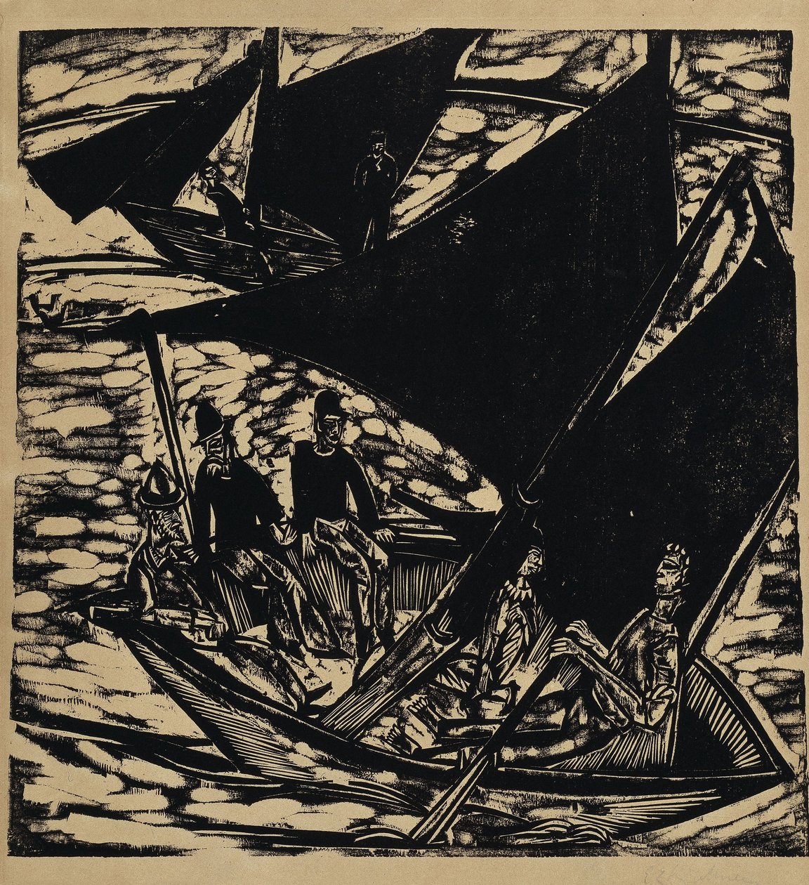 Zeilboten bij Fehmarn door Ernst Ludwig Kirchner
