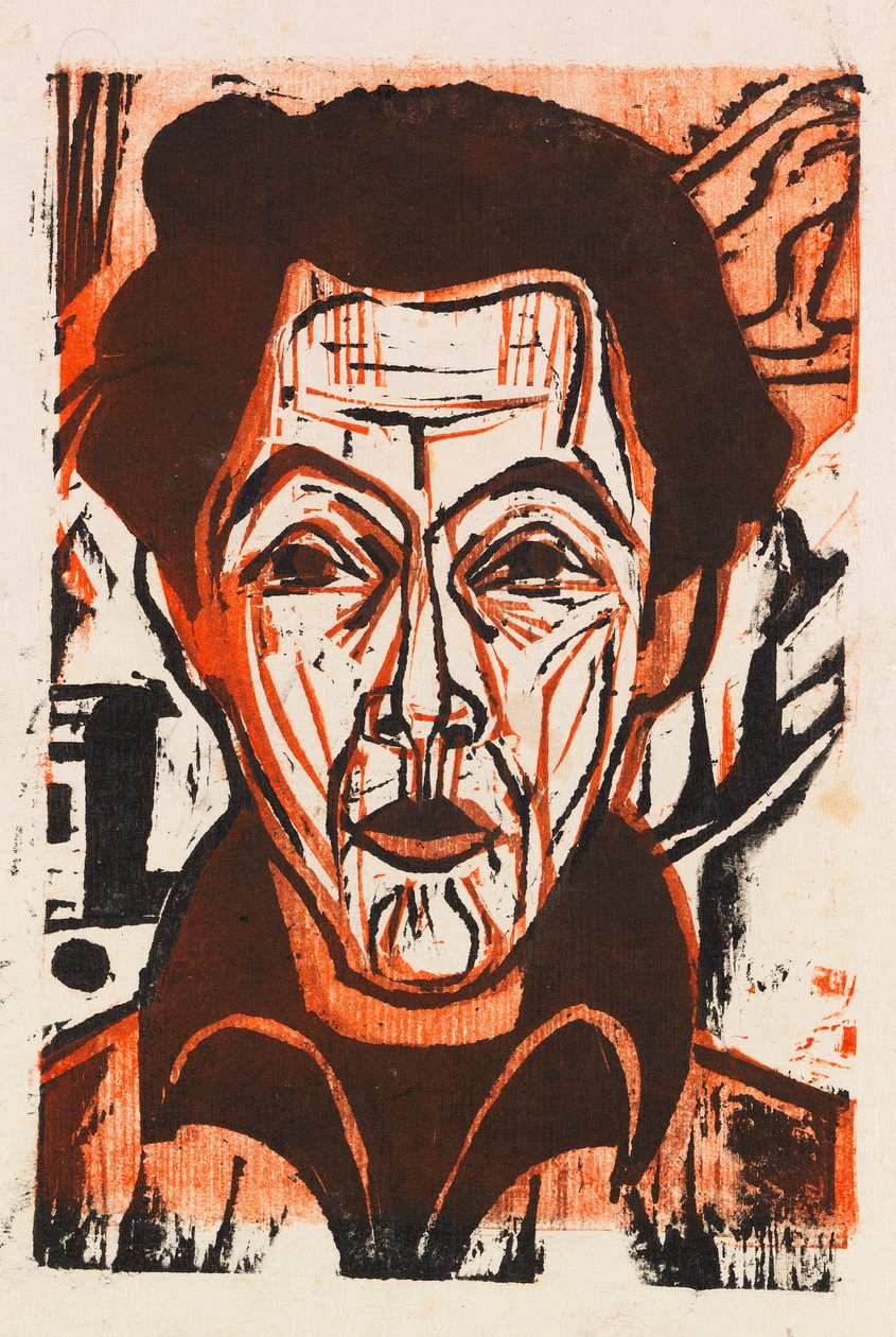 Zelfportret, 1926 door Ernst Ludwig Kirchner