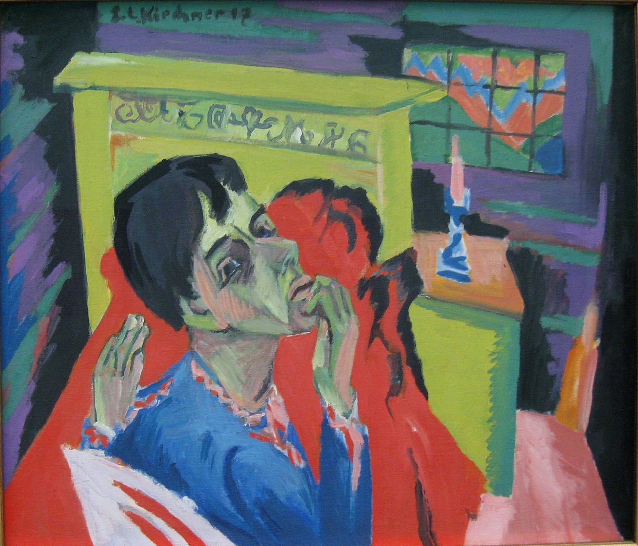 Zelfportret als zieke man door Ernst Ludwig Kirchner