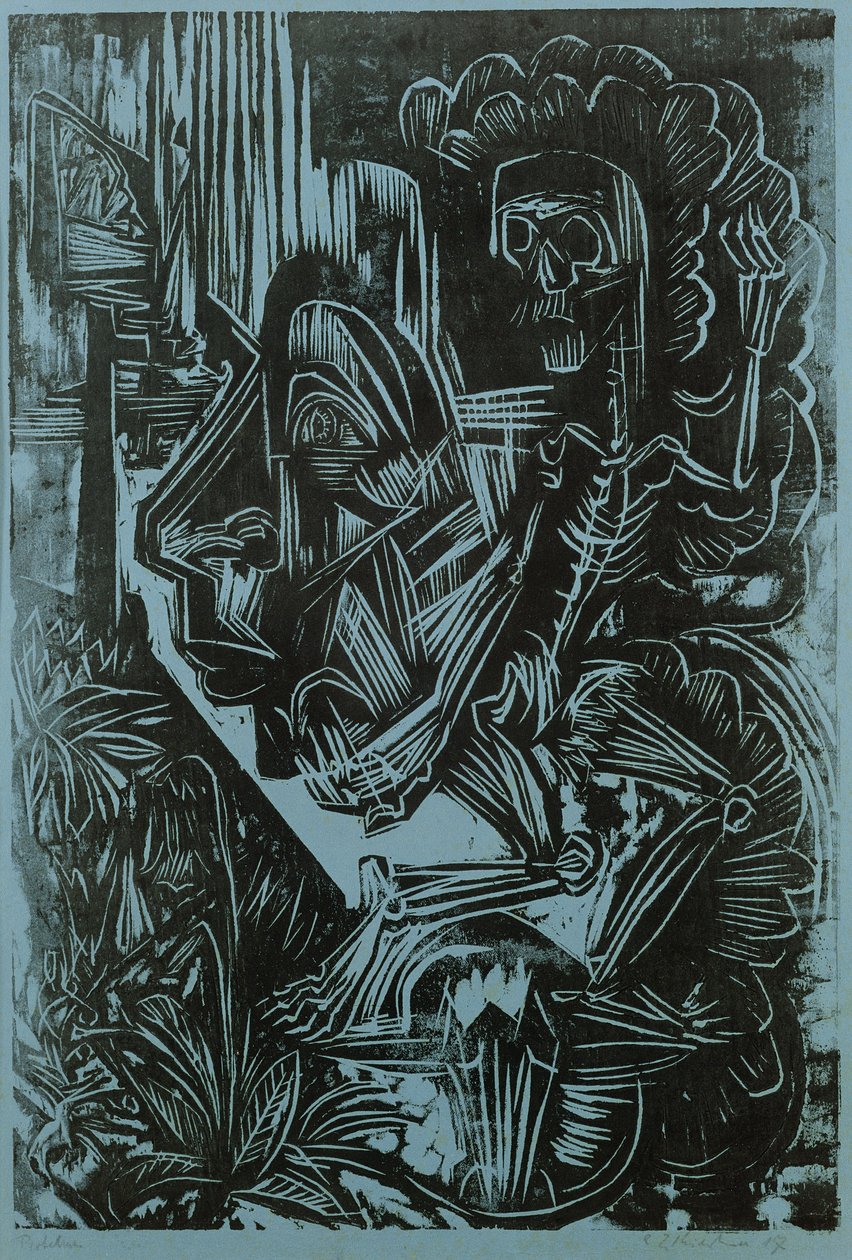 Zelfportret met Dansende Dood, 1917 door Ernst Ludwig Kirchner