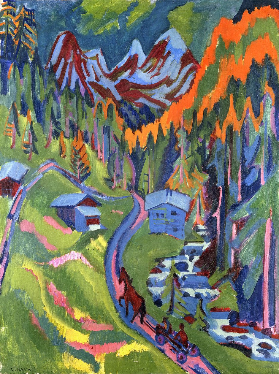 Sertig Pad in de Zomer door Ernst Ludwig Kirchner