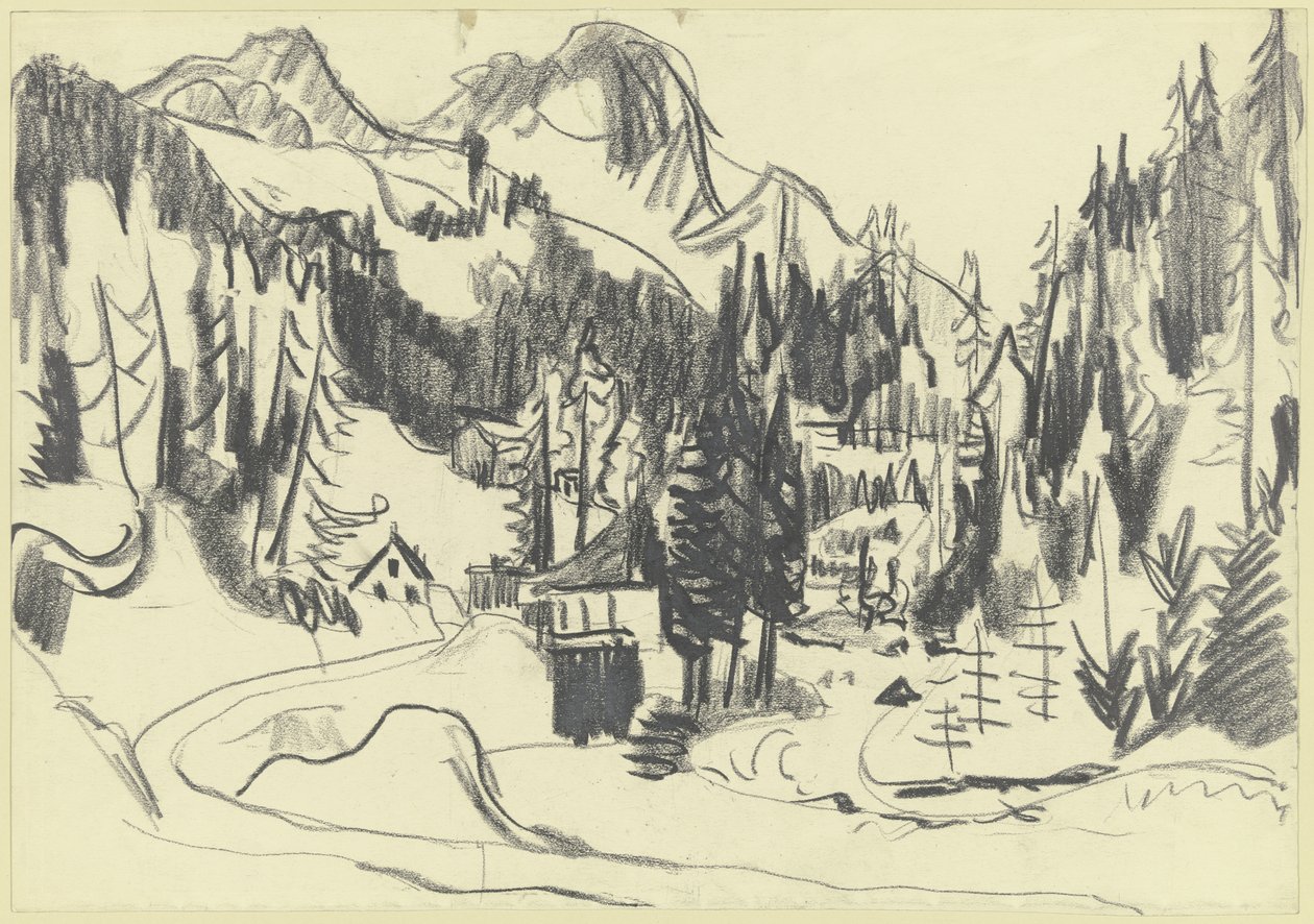 Sertigtal door Ernst Ludwig Kirchner