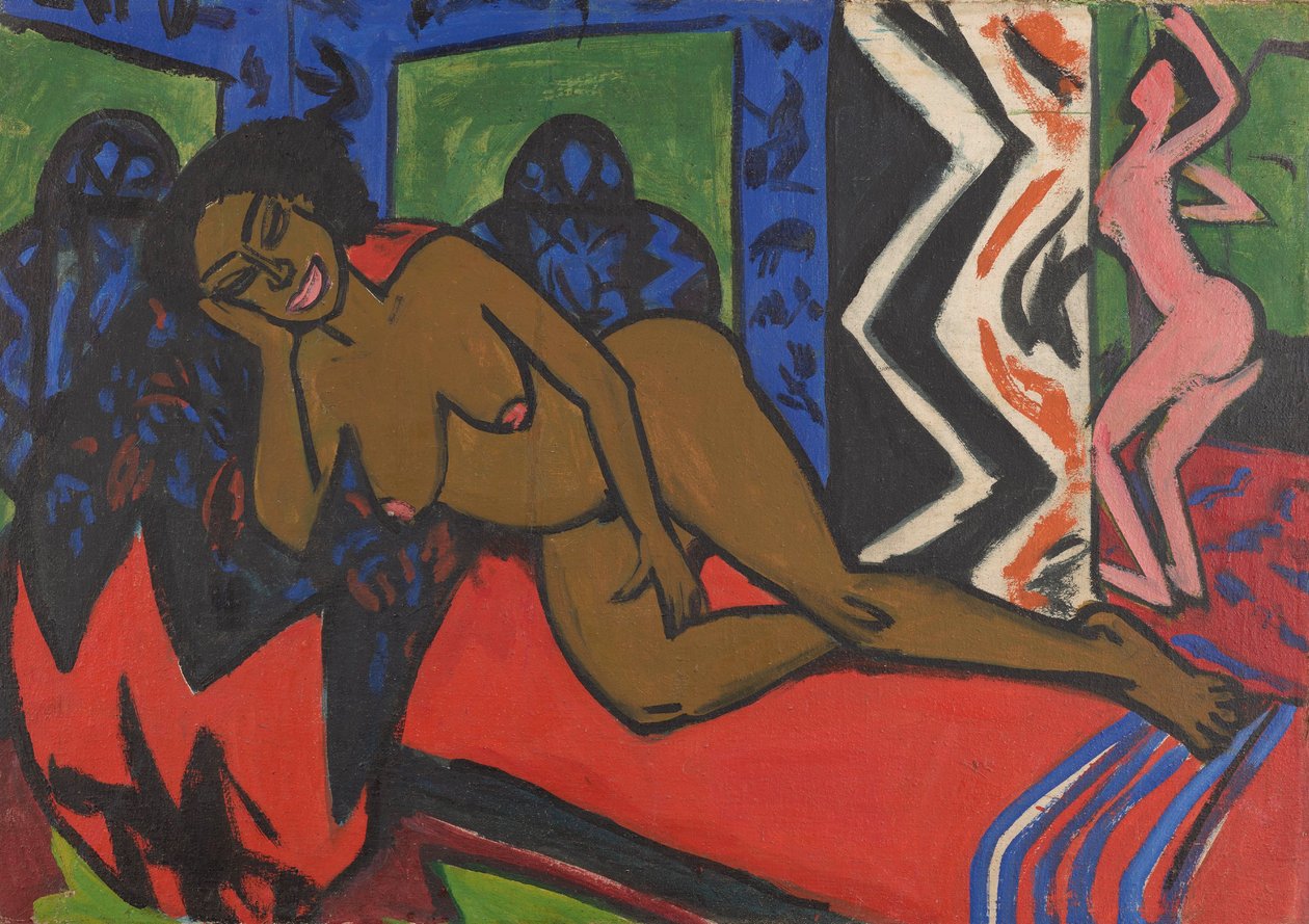 Slapende Milli door Ernst Ludwig Kirchner