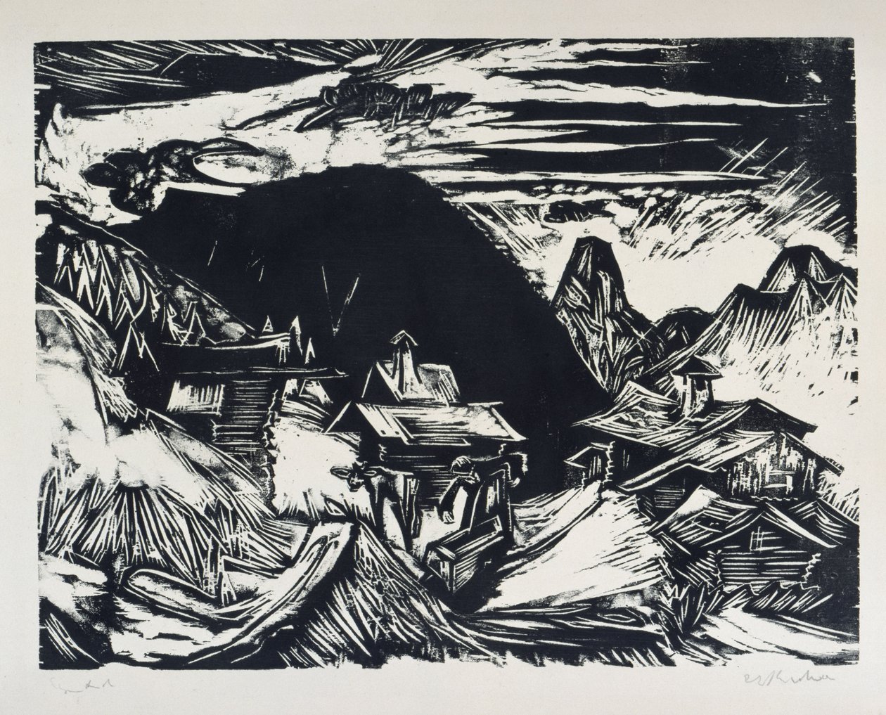 Stafelalp door Ernst Ludwig Kirchner