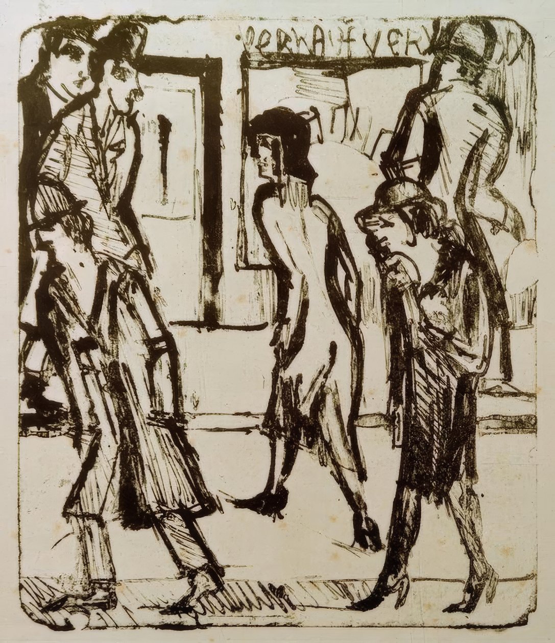 Straat door Ernst Ludwig Kirchner