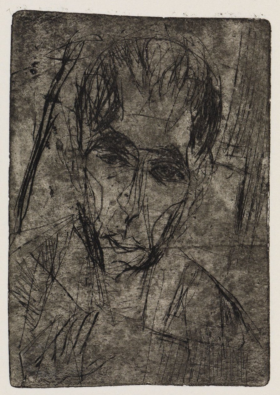 Bocht in de weg/Portret van Wilhelmine Julow I door Ernst Ludwig Kirchner